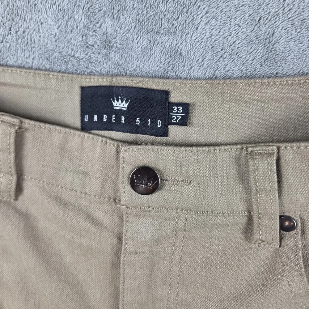 Under 510 Khaki Garment Dyed Stretch Tapered Leg Jeans Mens Size 33x27